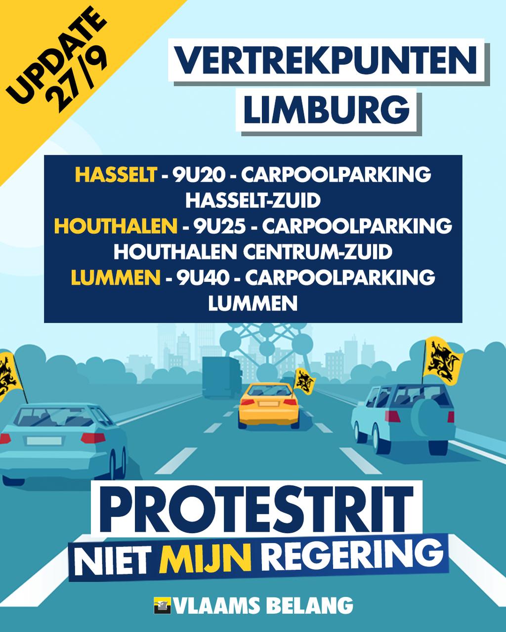Protestrit "Niet mijn regering"