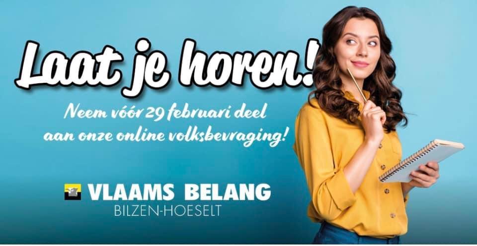 U liet zich horen via onze online volksbevraging! Bedankt! 