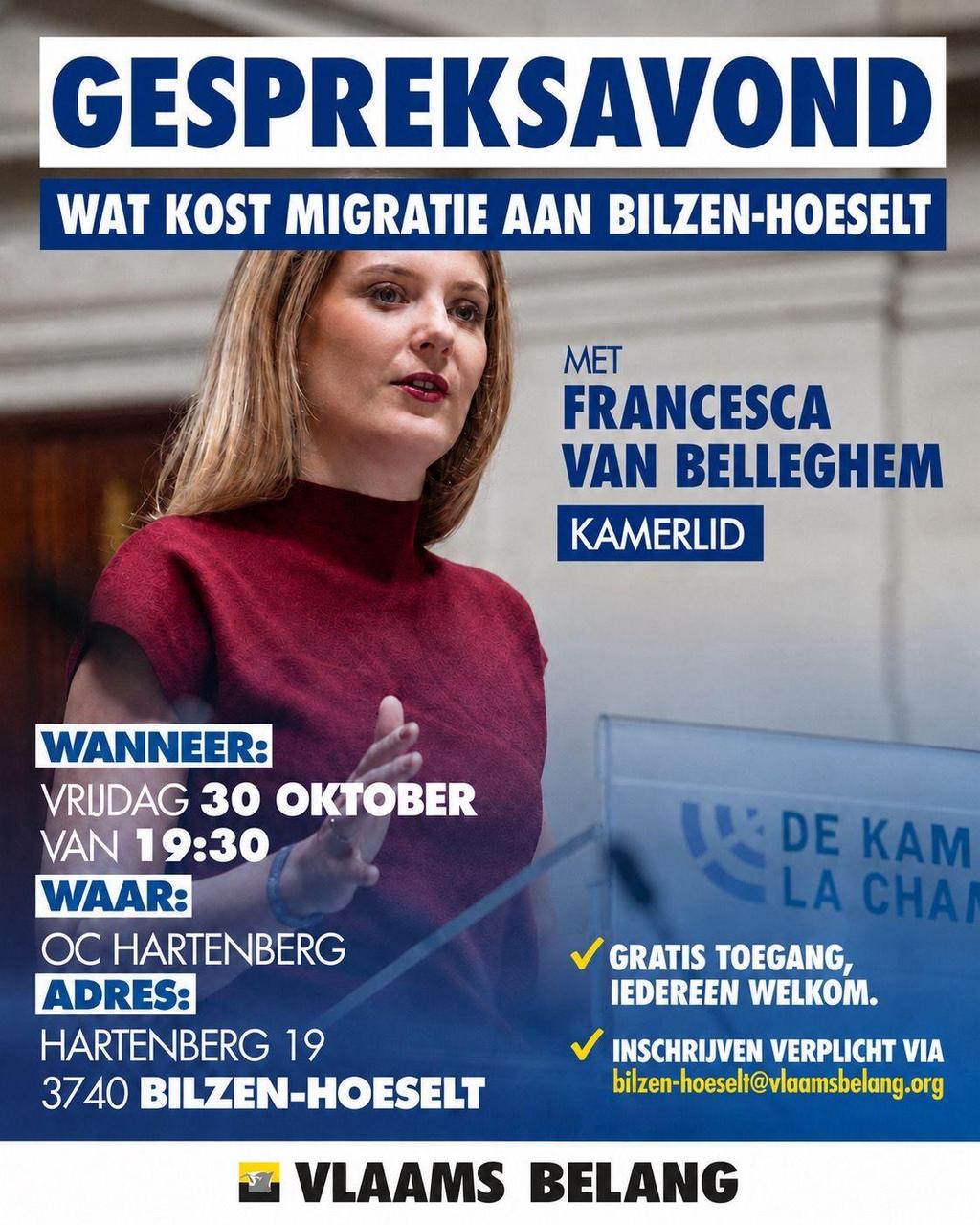 Gespreksavond met migratie-experte Francesca Van Belleghem