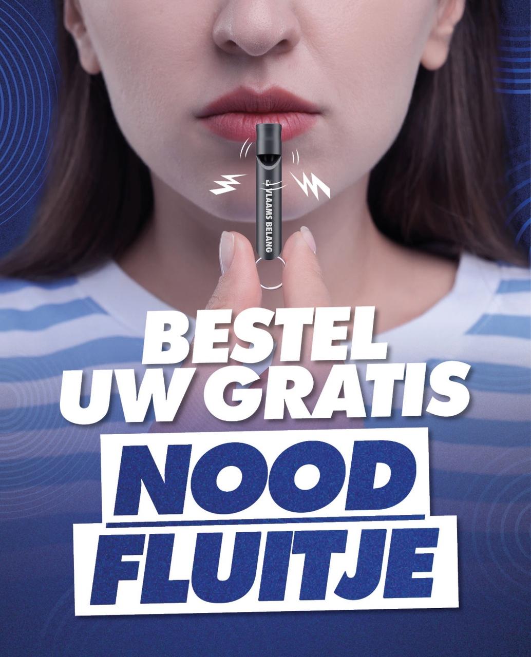Vlaams Belang Bilzen-Hoeselt deelt gratis noodfluitjes uit