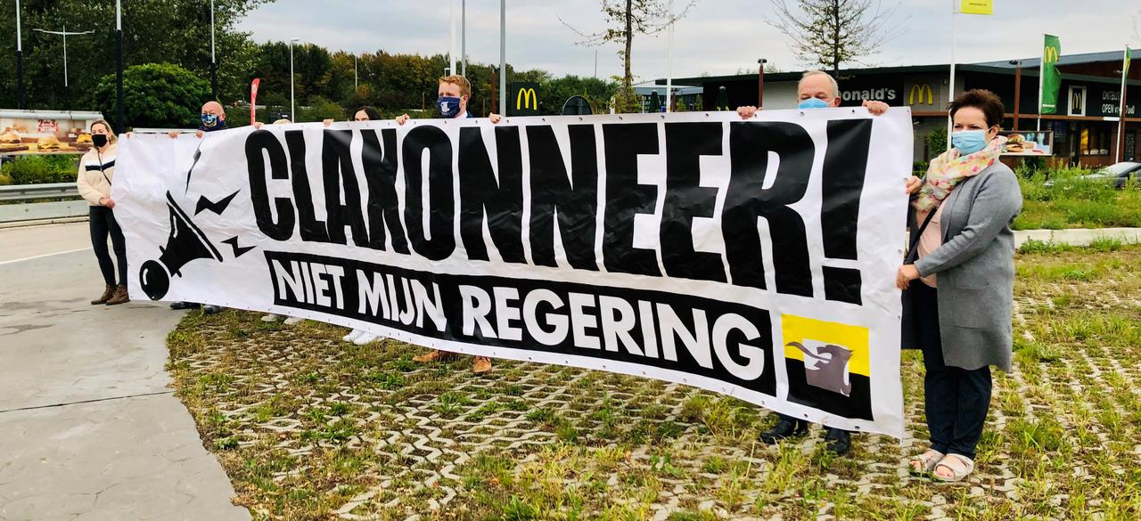 Vlaams Belang Bilzen laat automobilisten claxonneren tegen Vivaldi