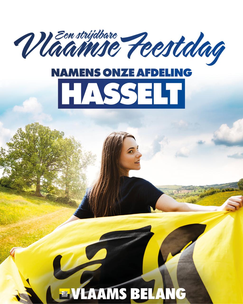 Vlaamse feestdag: Vlaams Belang Hasselt bedankt trotse Vlamingen met leeuwenvlag