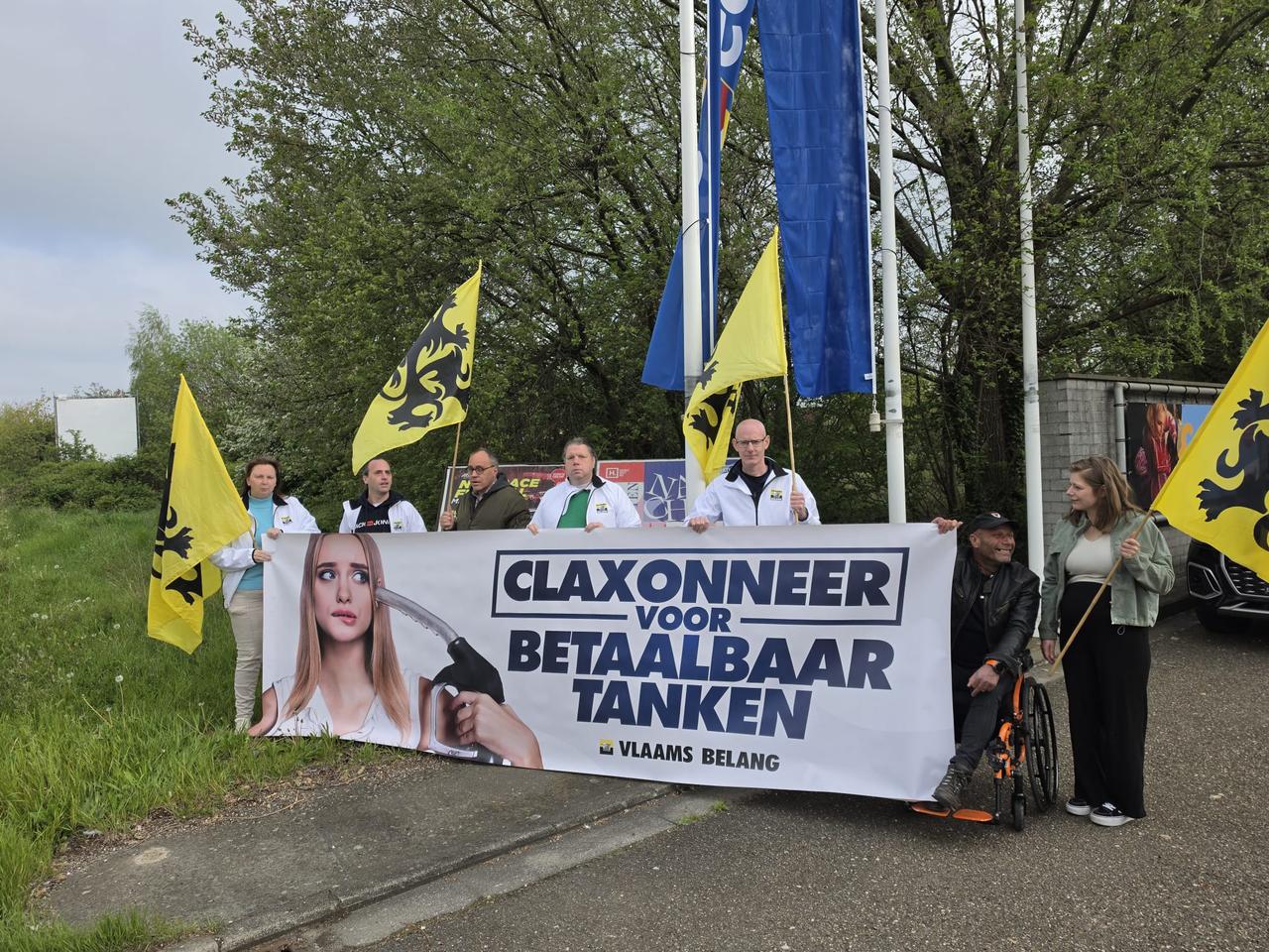 Vlaams Belang Hasselt voert actie voor betaalbaar tanken