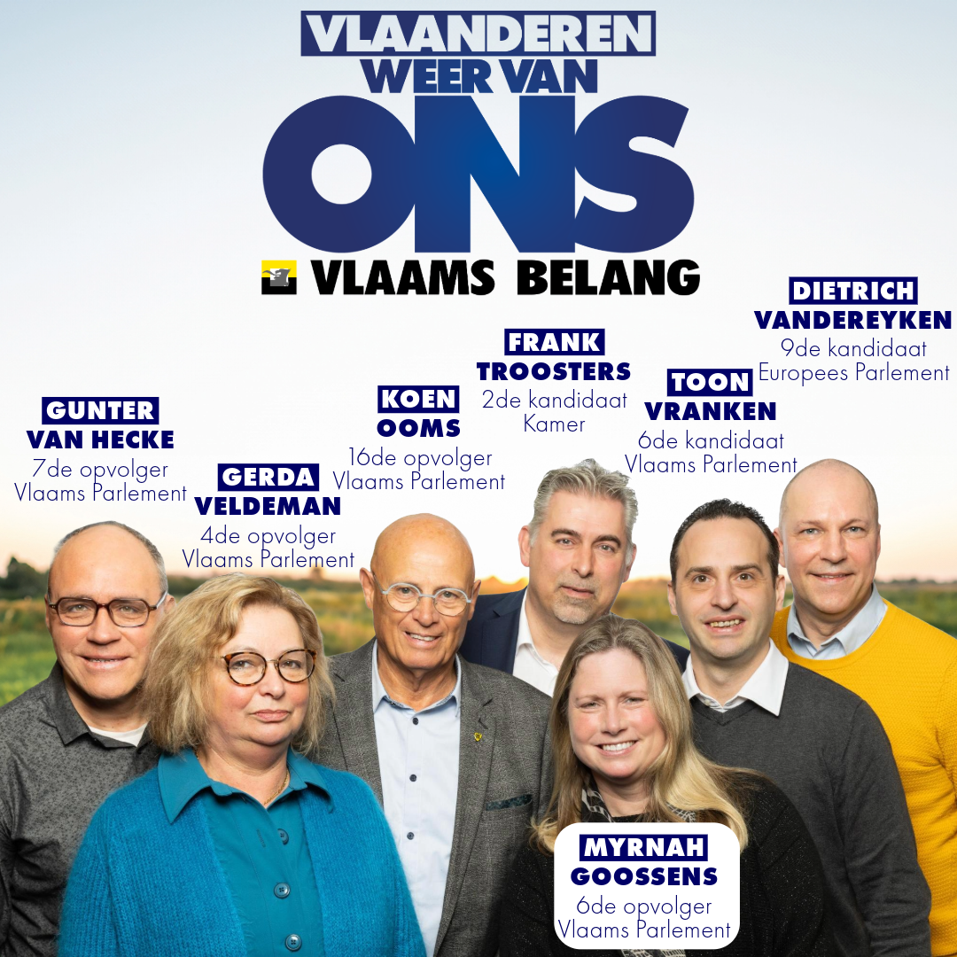 Liefst 7 Vlaams Belang-kandidaten uit Hasselt op de verkiezingslijsten van 9 juni