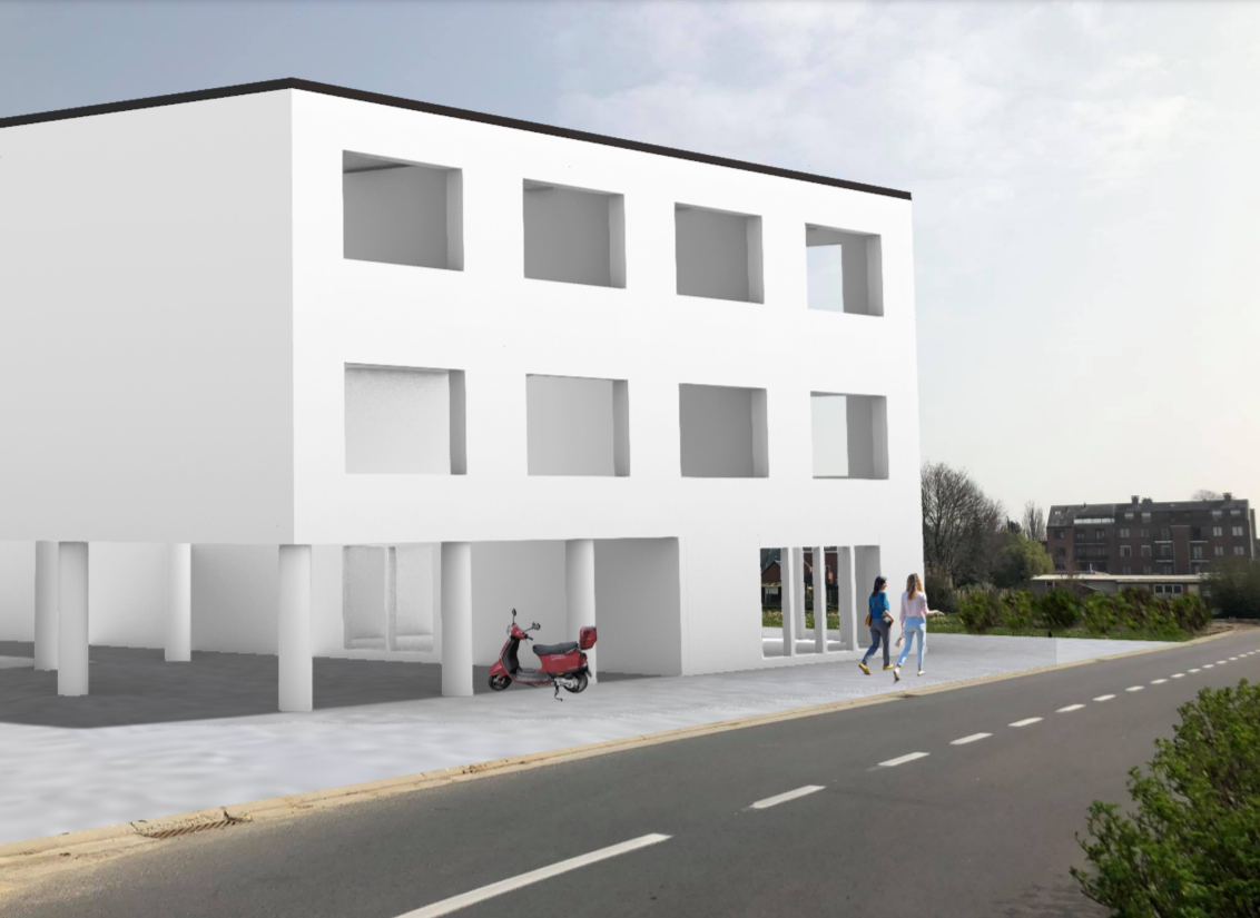 Voorontwerp nieuw gemeentehuis met multifunctionele zaal 