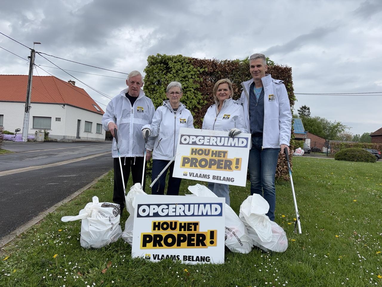 Vlaams Belang Brakel houdt lenteschoonmaak: "Vrijwilligers geven het goede voorbeeld"