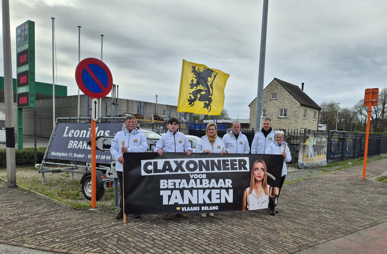 Vlaams Belang Brakel voert actie tegen hoge brandstofprijzen