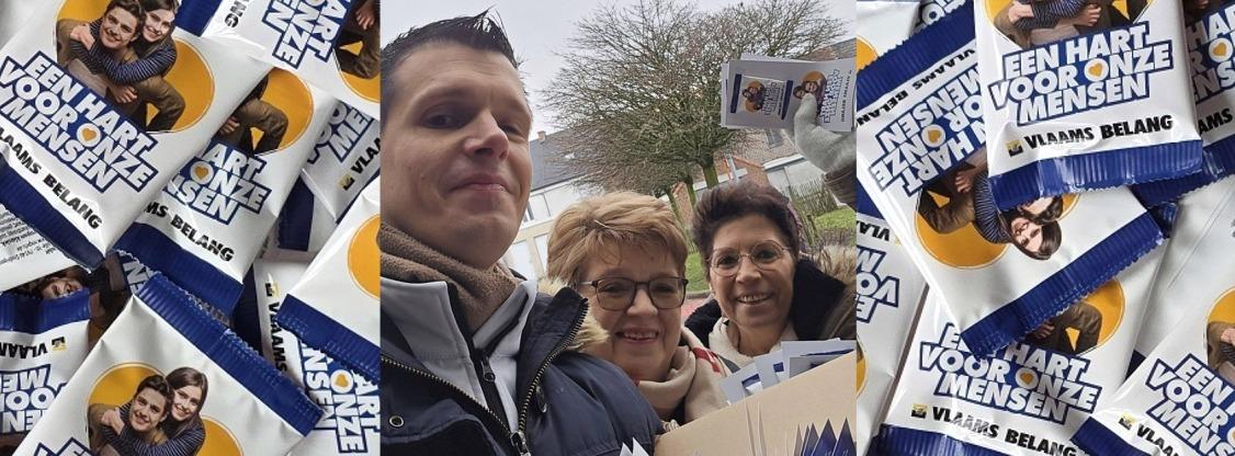 Valentijnsactie aan het station van Oudenaarde