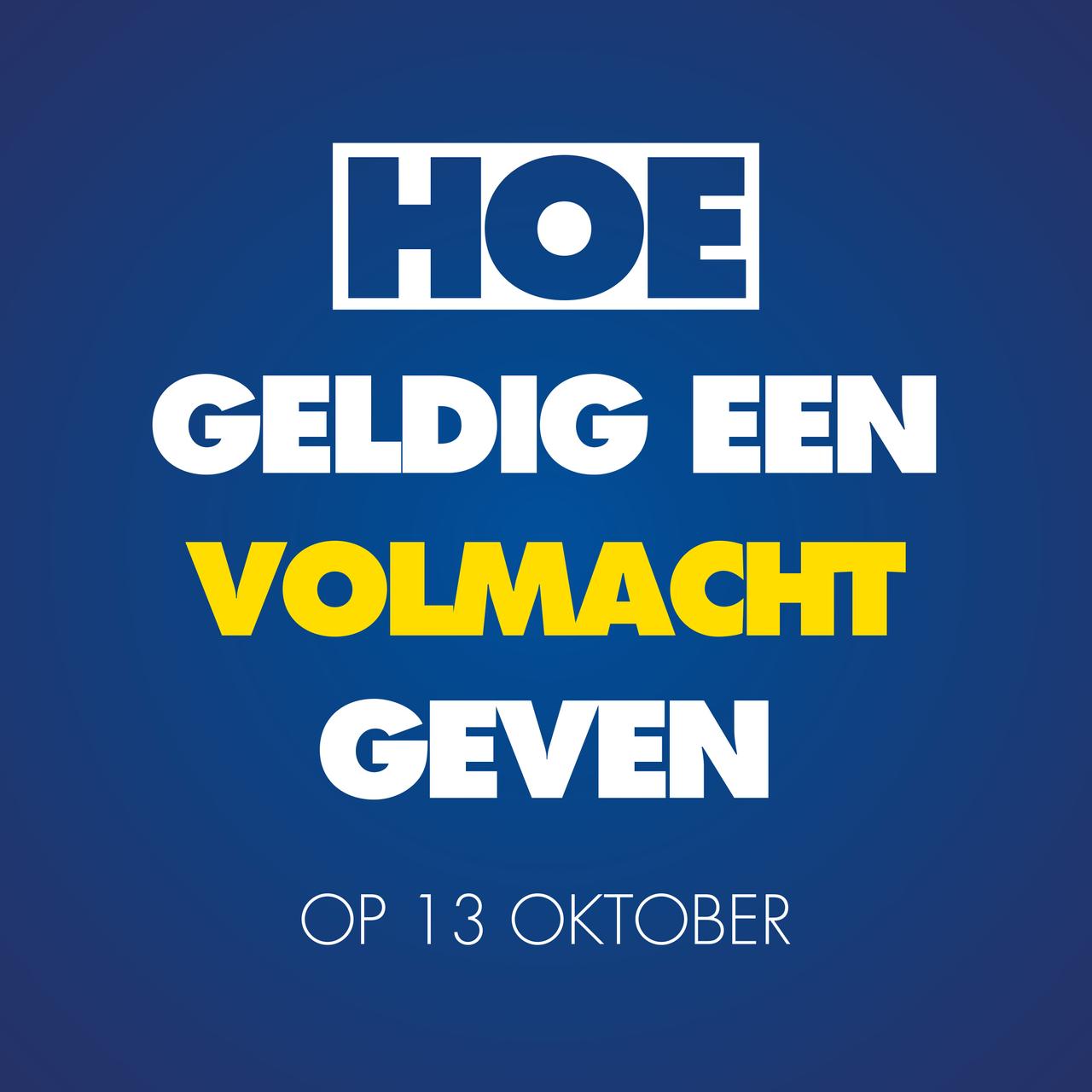 Je kan niet gaan stemmen? Geef dan een volmacht!