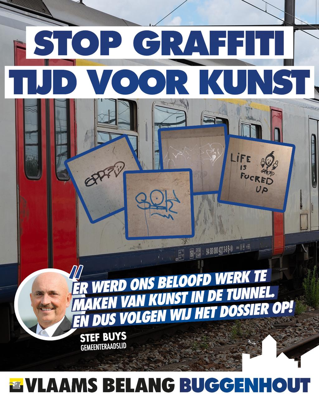 Graffiti in de fiets- en voetgangerstunnel die de Koudehaard, Hooilaart en Hauwerstraat