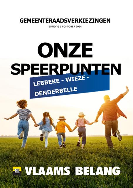 Speerpunten Vlaams Belang Lebbeke gemeenteraadsverkiezingen 2024