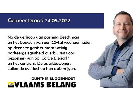 Gemeenteraad 24.05.2022 - Gunther Buggenhout