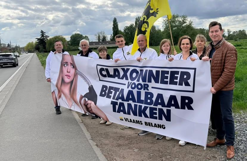 Vlaams Belang bestuur Lebbeke voert actie