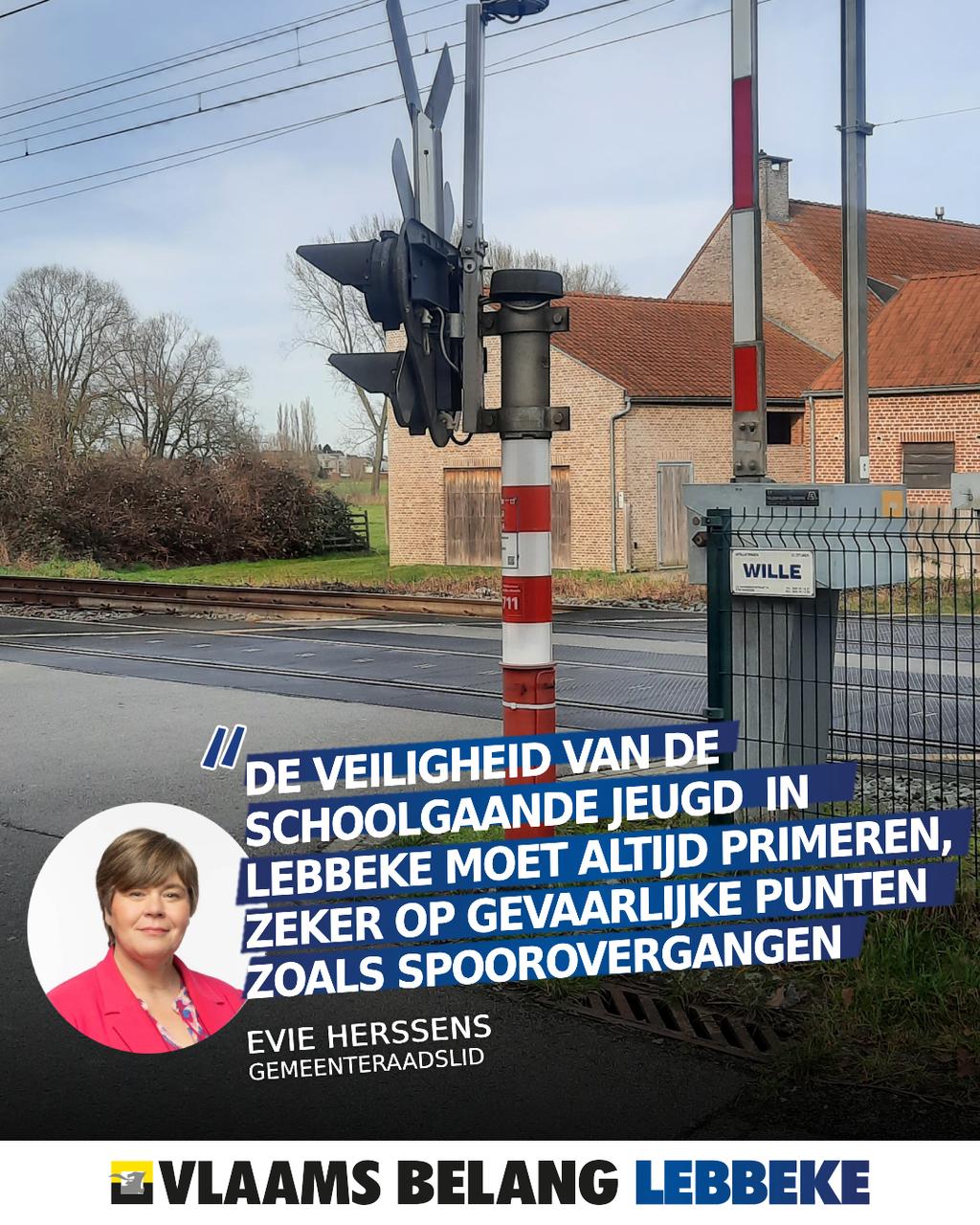 "De veiligheid van de schoolgaande jeugd in  Lebbeke moet altijd primeren, zeker op  gevaarlijke punten zoals spoorovergangen."