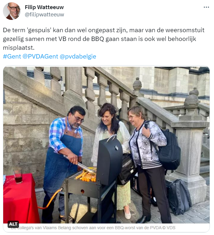 “Watteeuw gaat uit de bocht met misplaatste tweet jegens PVDA en Vlaams Belang”