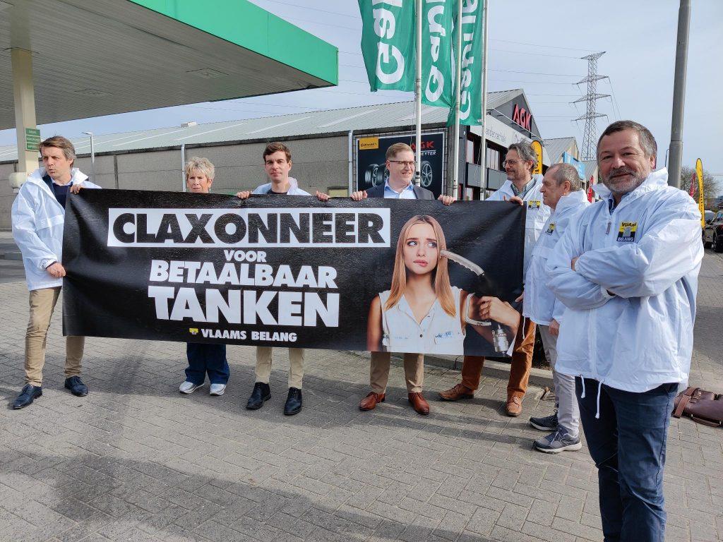 Vlaams Belang Gent voert actie tegen hoge brandstofprijzen