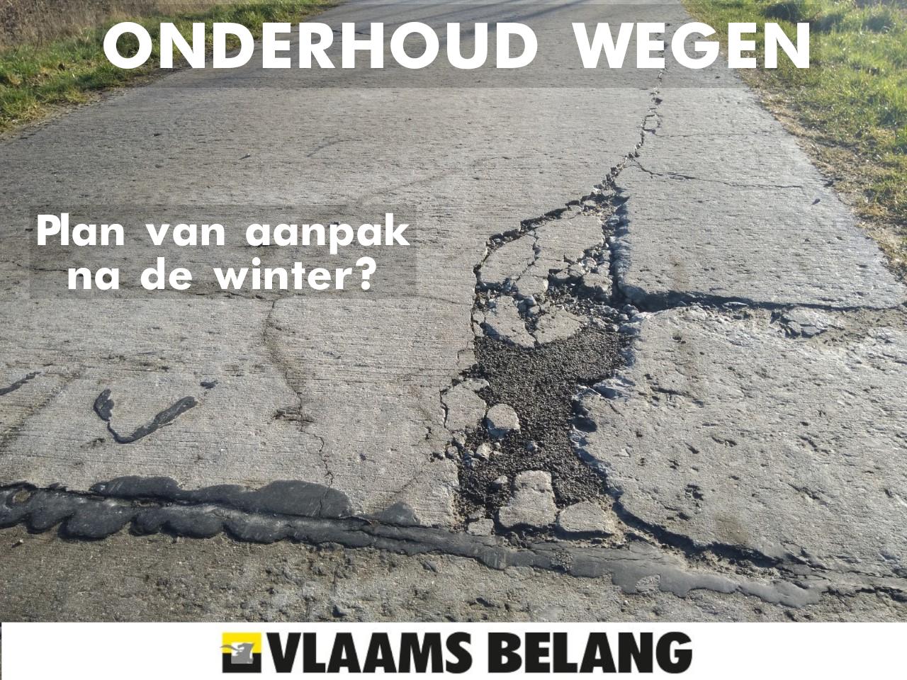 Onderhoud wegen na winterprik