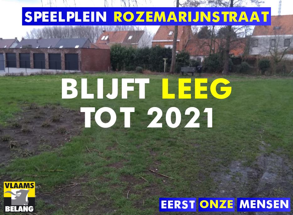 Speelplein Bassevelde blijft leeg