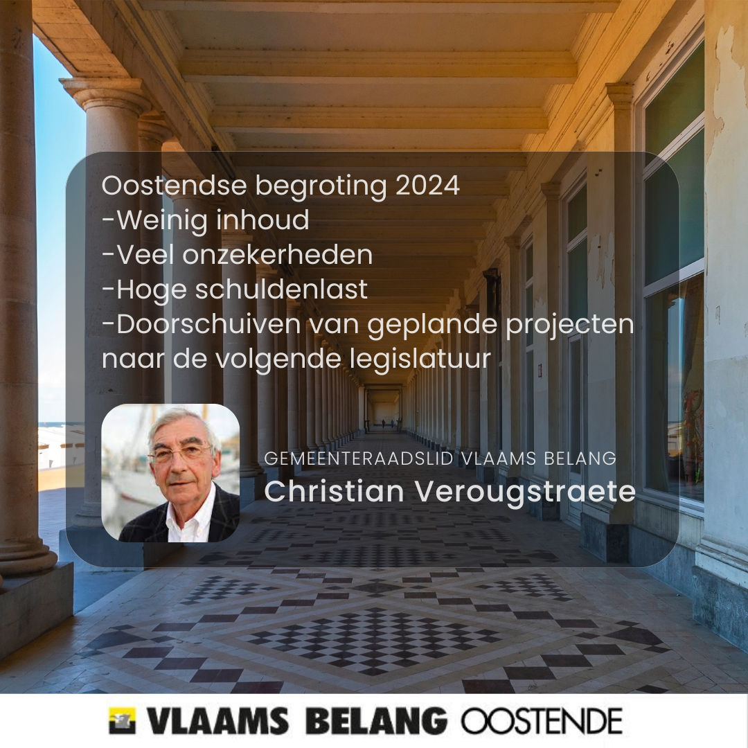 Vlaams Belang Oostende actief in de Gemeenteraden van 23 en 24 oktober 2023.  