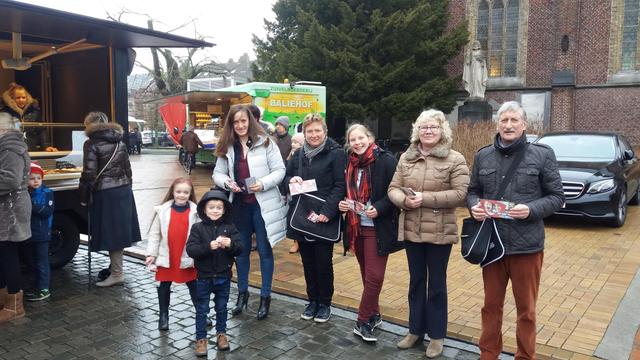 Geslaagde actie op de wekelijkse markt...