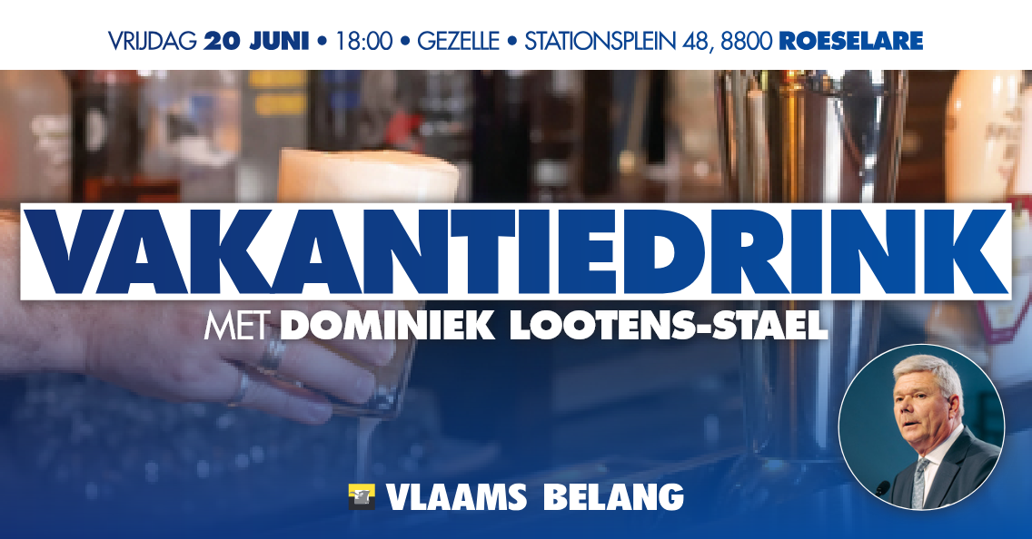 Uitnodiging Vakantiedrink op 20 juni om 18u in de Gezelle