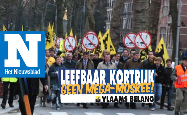 Betoging tegen moskee op 12 mei