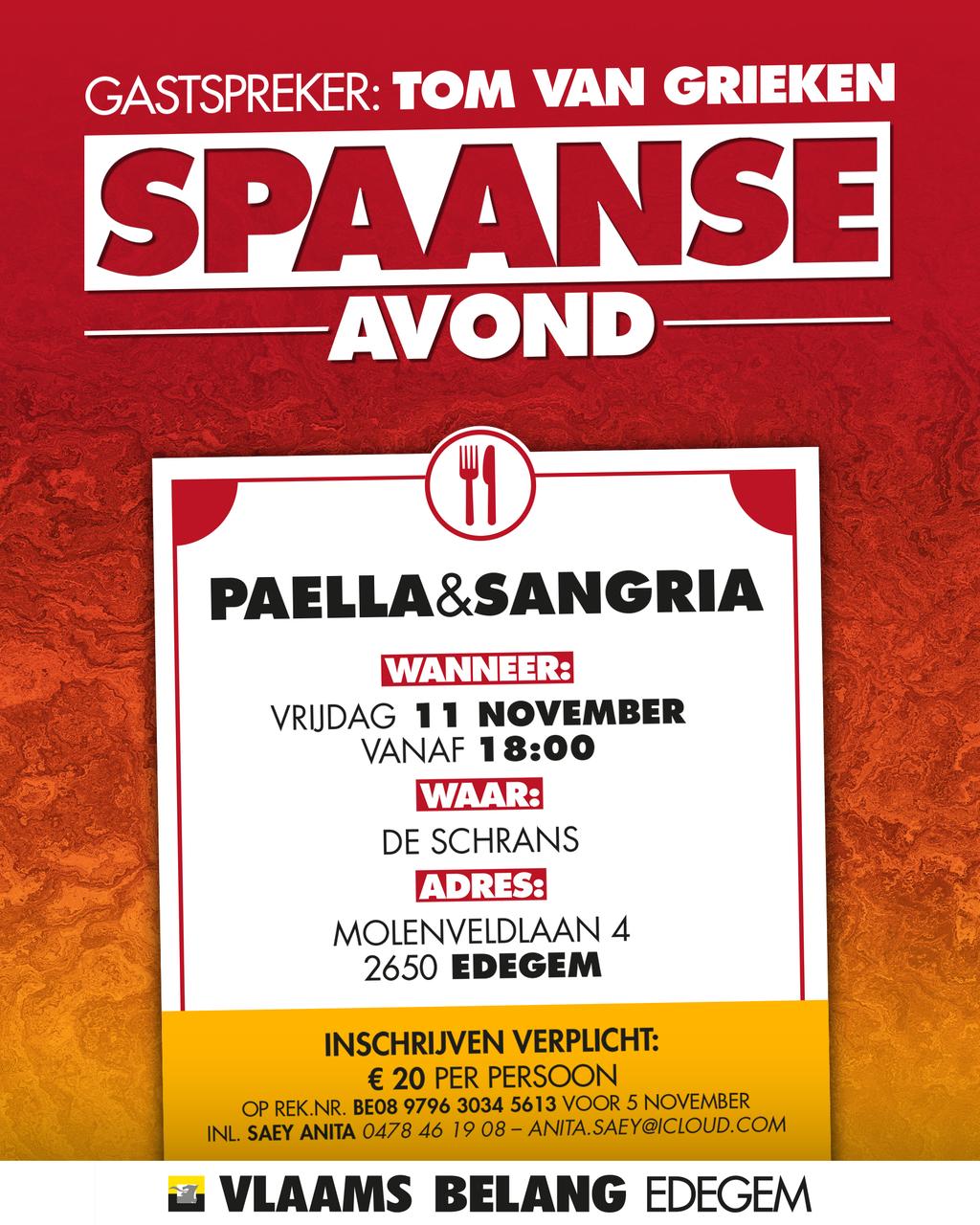 Spaanse avond met Tom Van Grieken