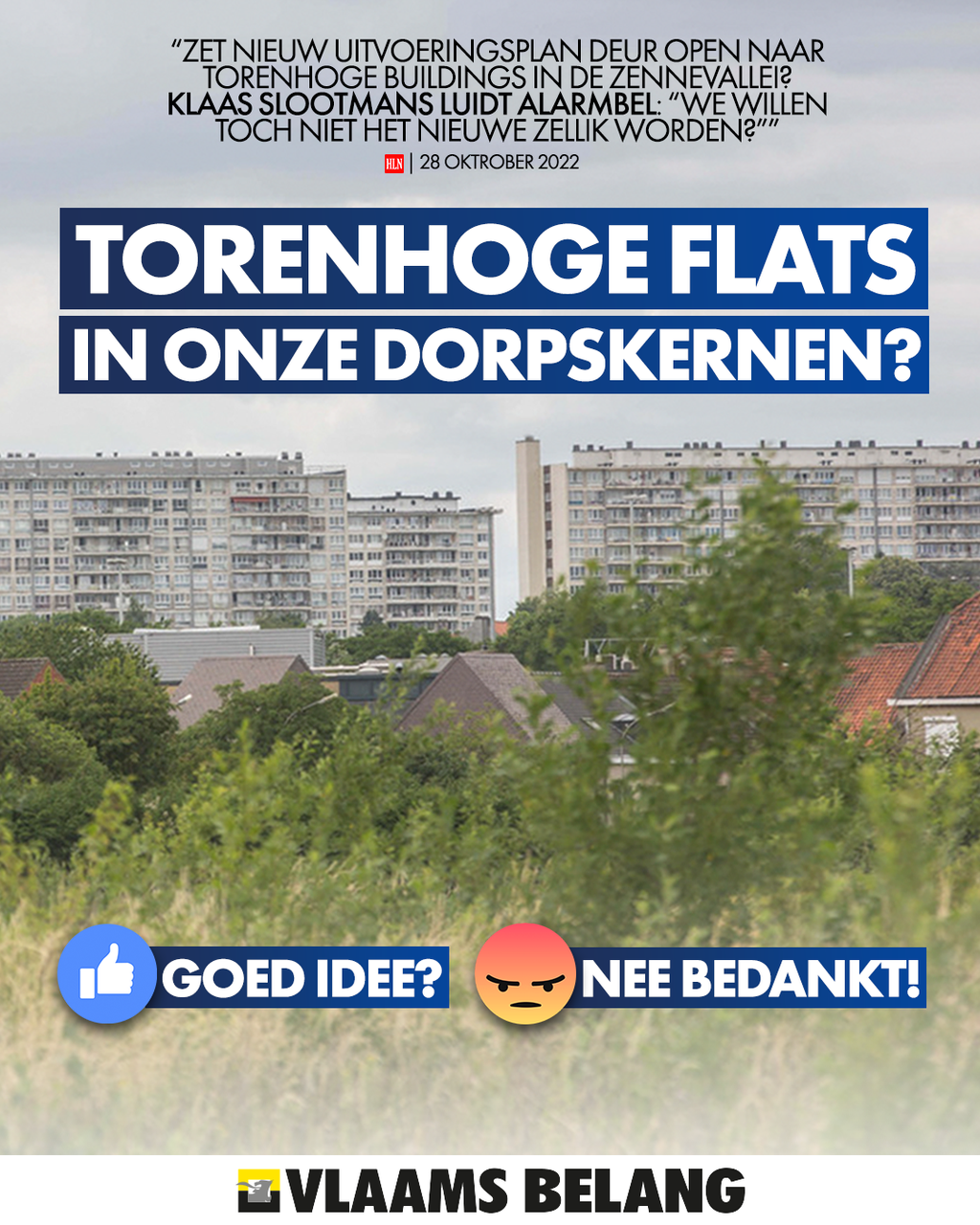 Vlaams Belang-Beersel waarschuwt voor ongebreidelde hoogbouw en verstedelijking