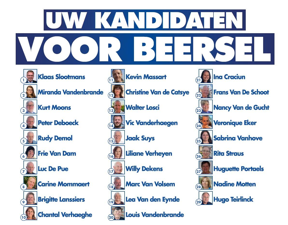 Uw kandidaten voor Beersel 