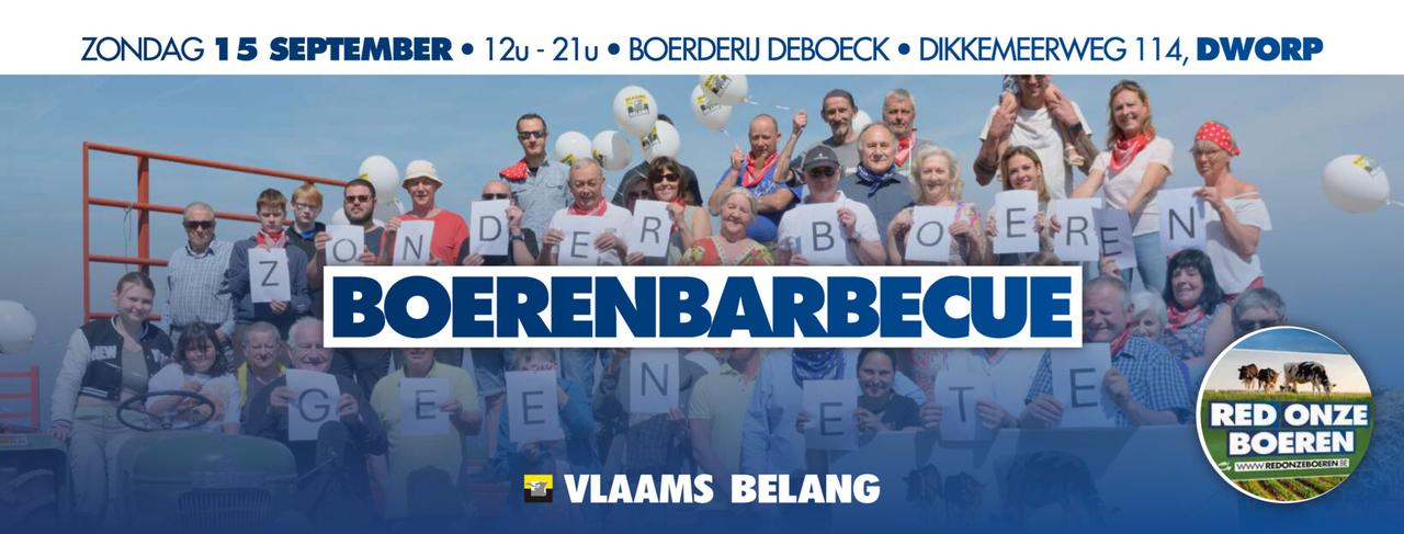 Steun onze boeren op de BOERENBARBECUE: 15 september