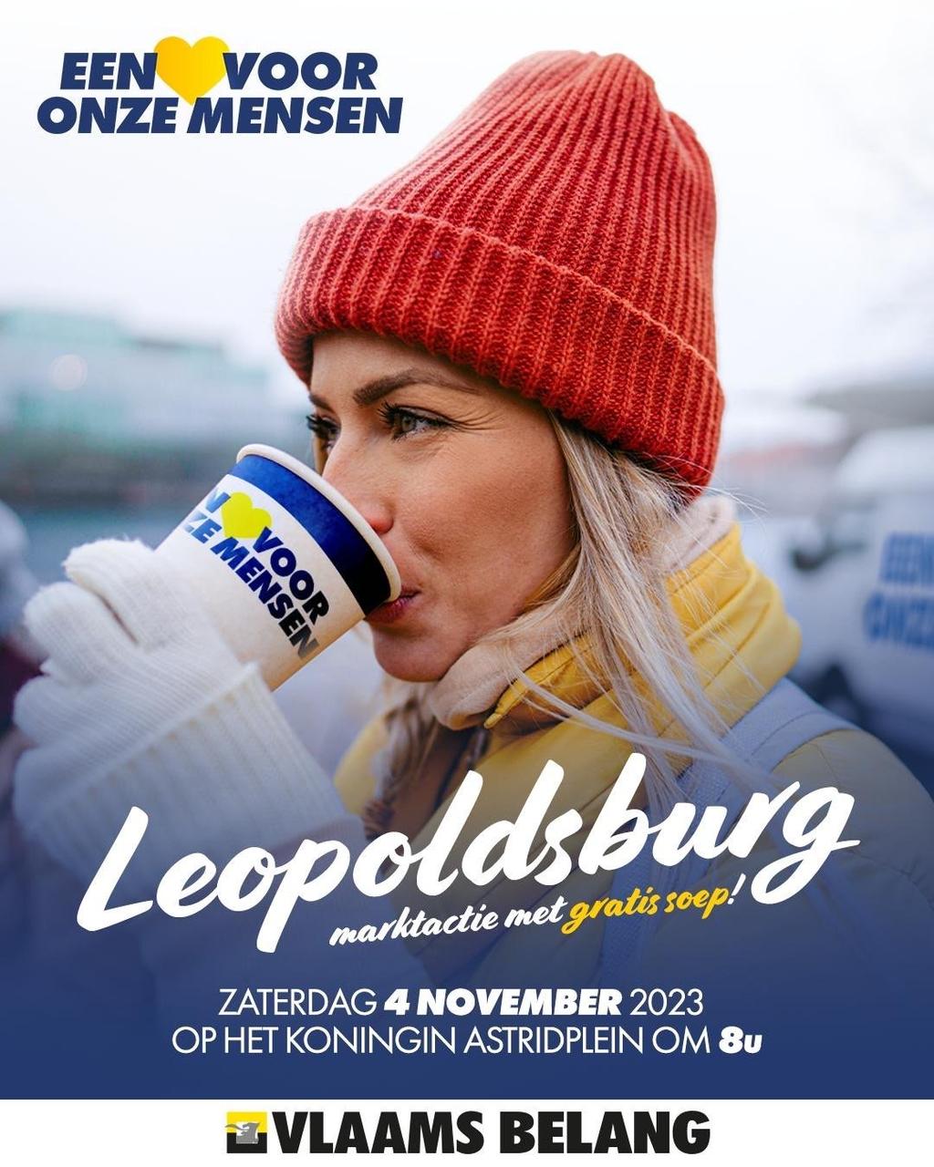  Vlaams Belang deelt soep uit voor goede doel en wil bewustzijn rond falend sociaal woonbeleid vergroten