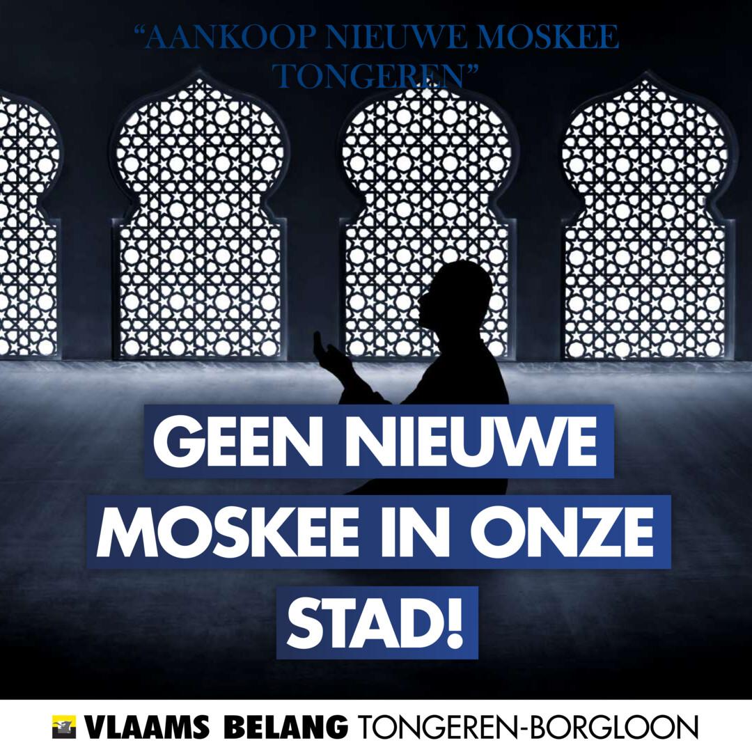 Een nieuwe moskee in onze stad? Niet als het van ons afhangt!