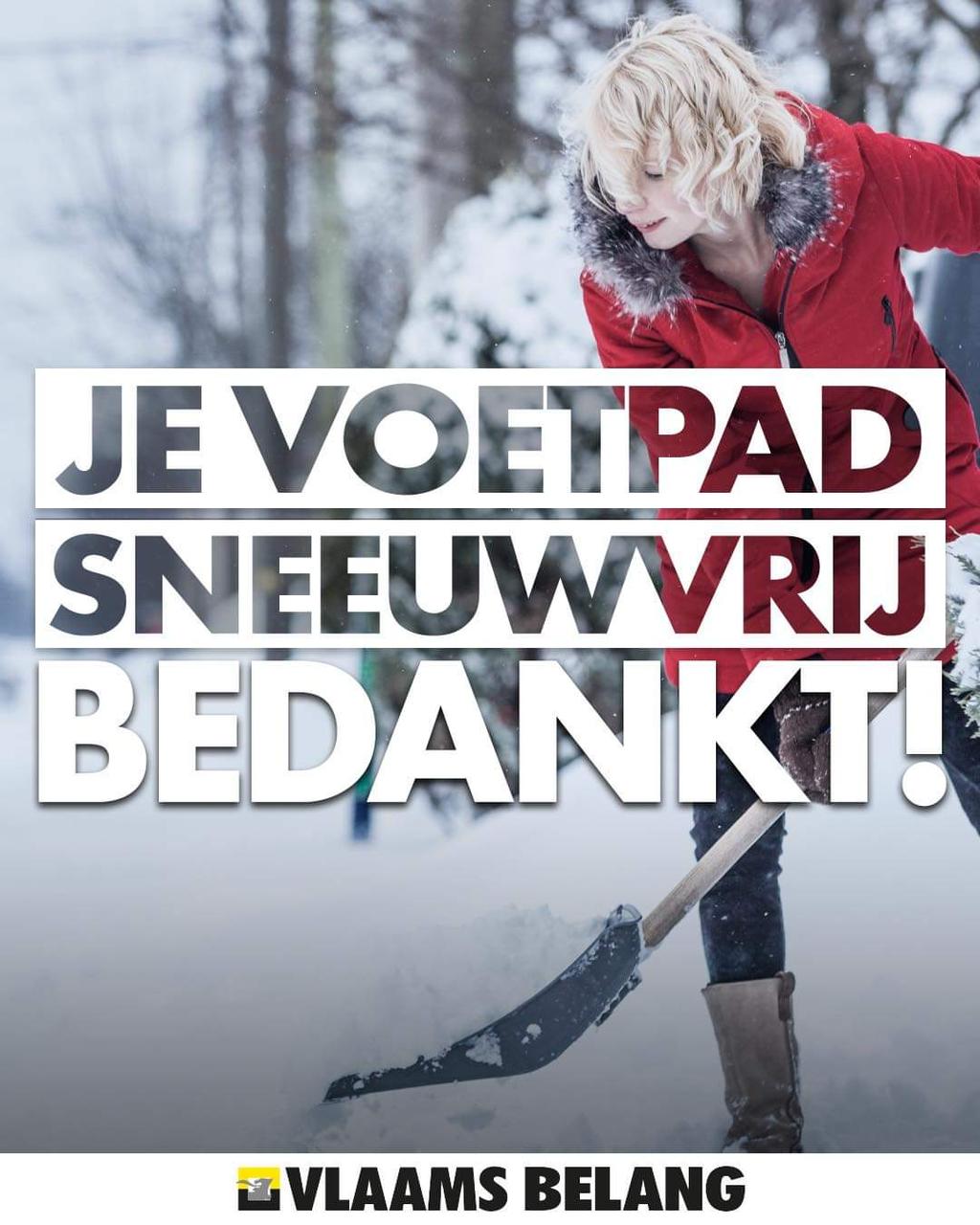 Je voetpad sneeuwvrij, Bedankt! 