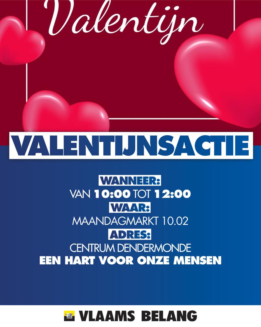 Valentijnsactie op de maandagmarkt : "Een Hart Voor Onze Mensen"