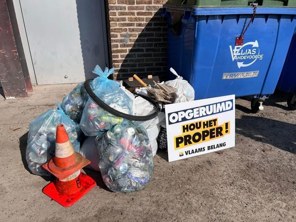 Vlaams Belang Deinze ruimt: 28 kg zwerfvuil en meer