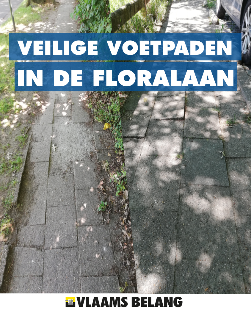 Veilige voetpaden in de Floralaan