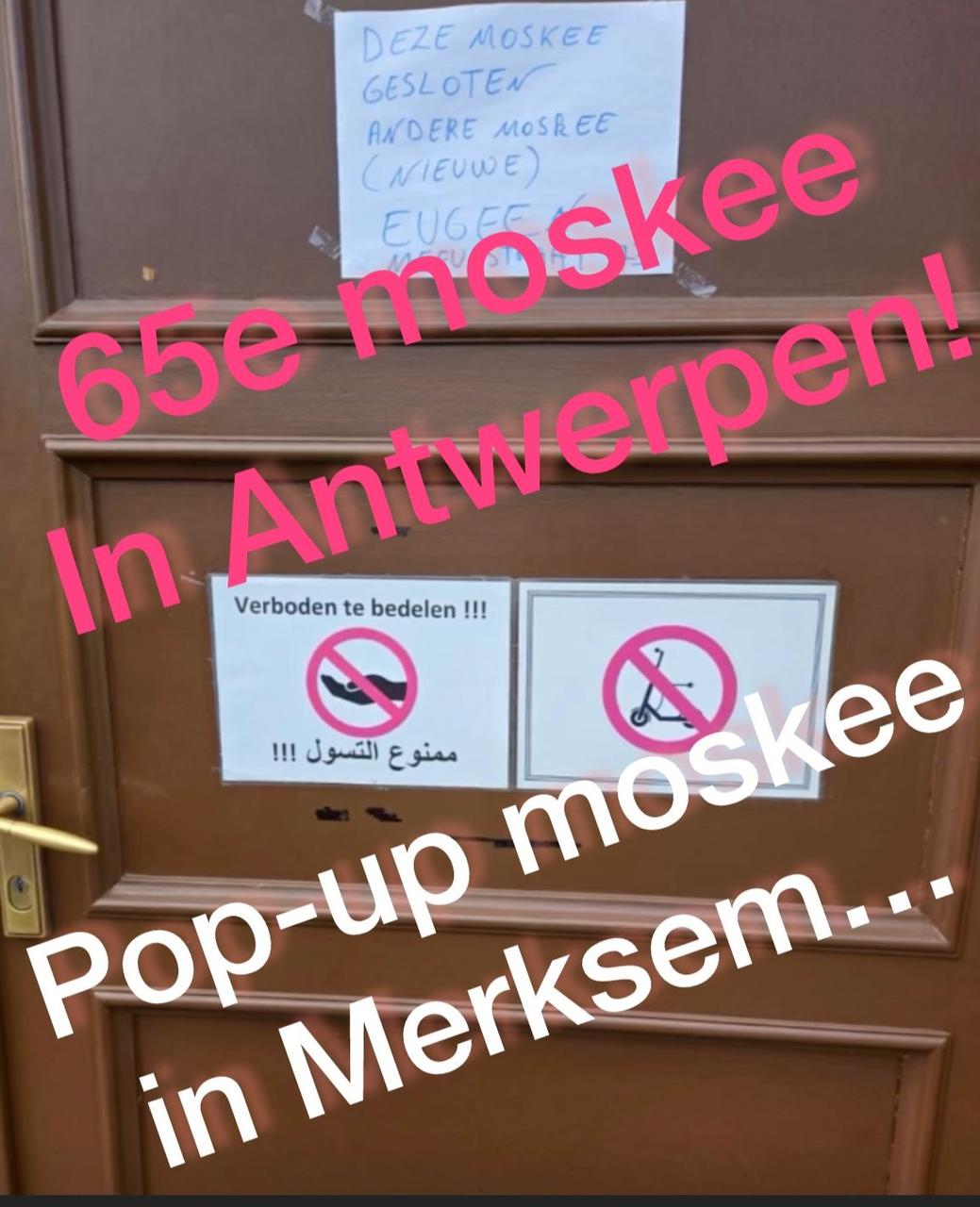 Pop-Up moskee van 2.500 m² geopend in Eugeen Meeusstraat 73 in Merksem
