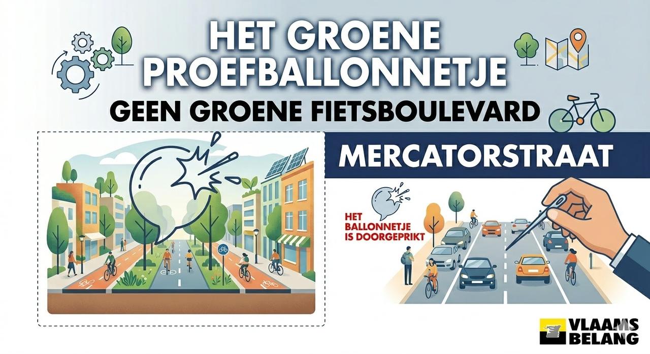 Geen ‘groene fietsboulevard’ in Mercatorstraat: Vlaams Belang dwingt N-VA-mobiliteitsschepen tot reactie