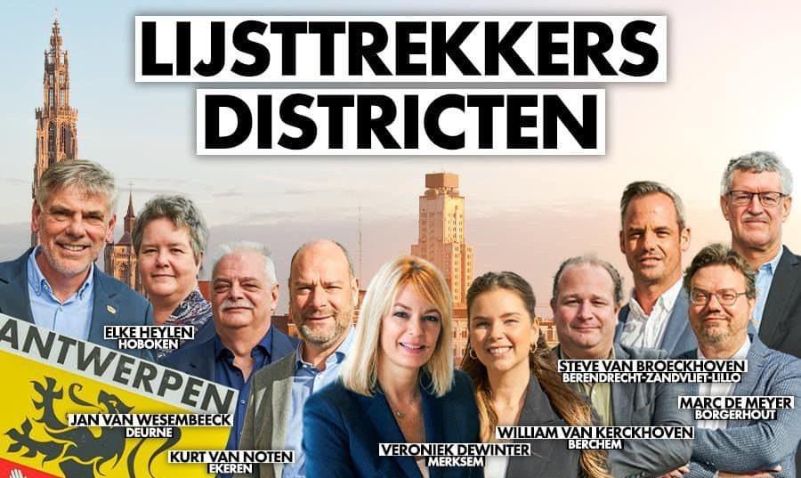 Antwerpse districtslijsttrekkers: één hechte ploeg van Vlaamse Antwerpenaren