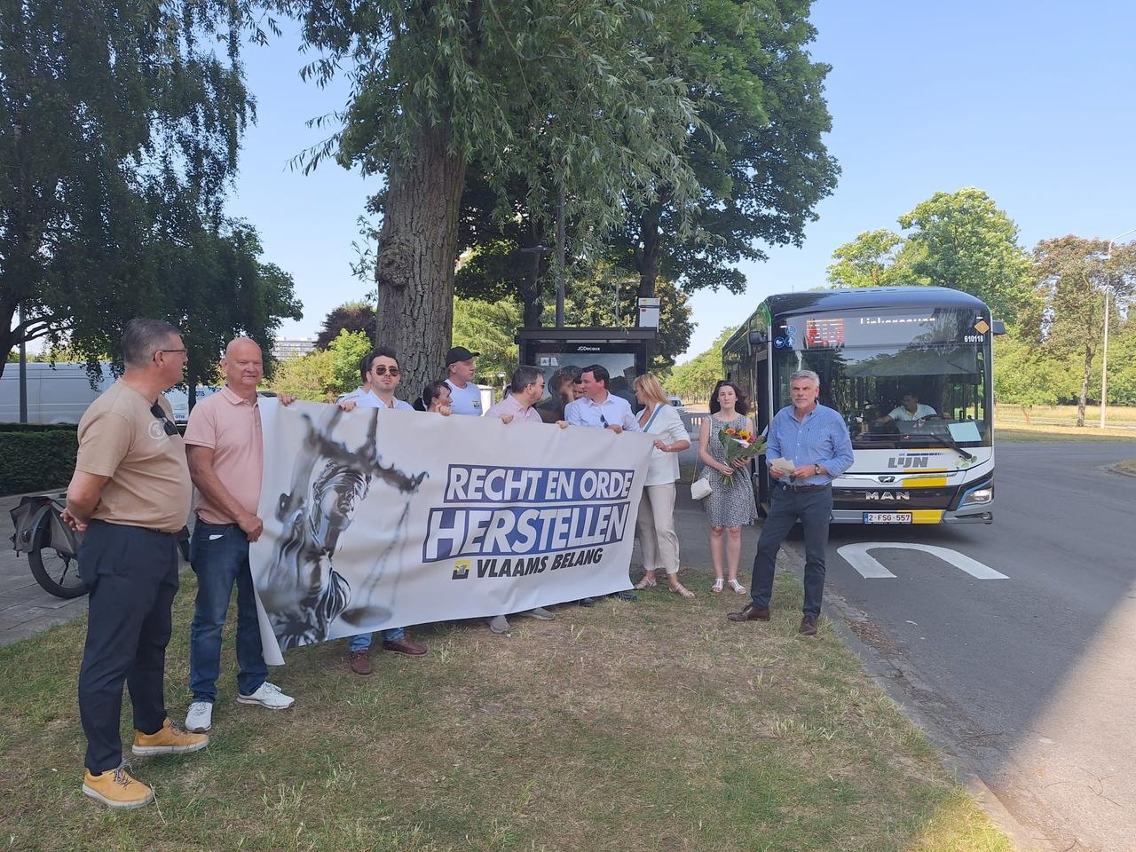 Vlaams Belang voert actie tegen toenemende en levensbedreigende onveiligheid op Linkeroever