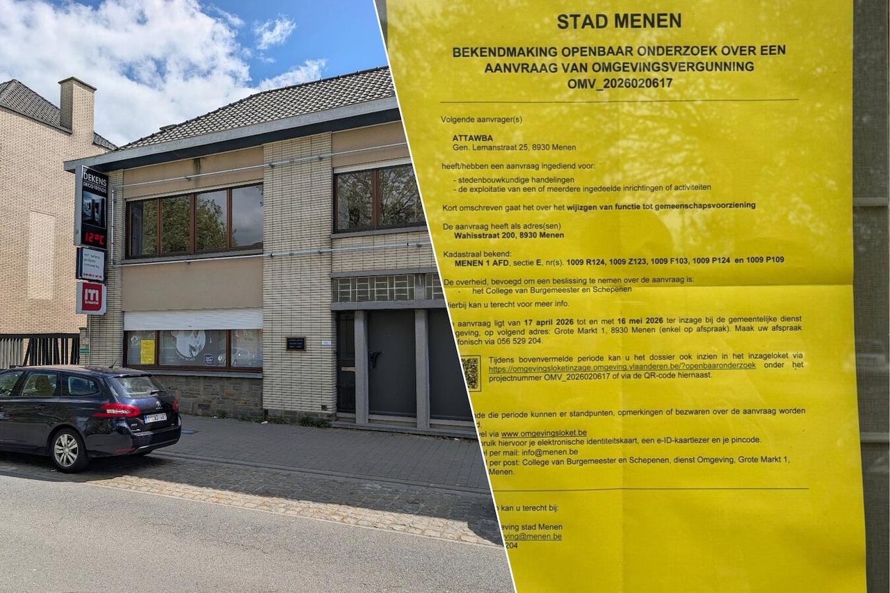Meer dan 700 Menenaars tekenen bezwaar tegen plannen islamitisch centrum: “Verkeersveiligheid in gevaar”