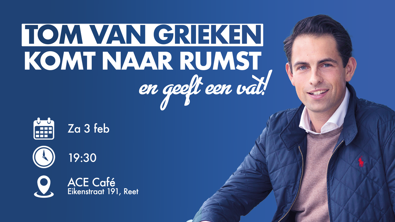 Tom van Grieken komt naar Rumst!