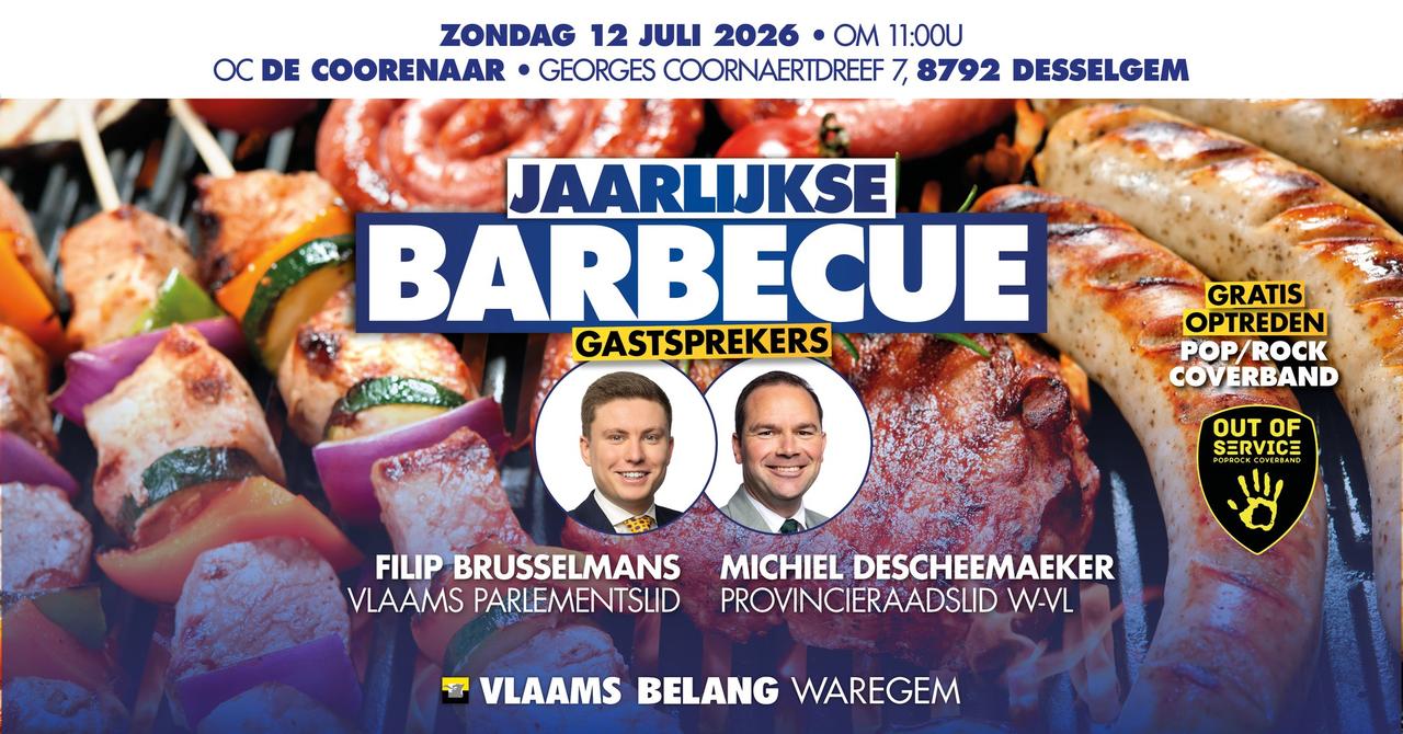 Vlaams Belang Waregem organiseert opnieuw jaarlijkse barbecue
