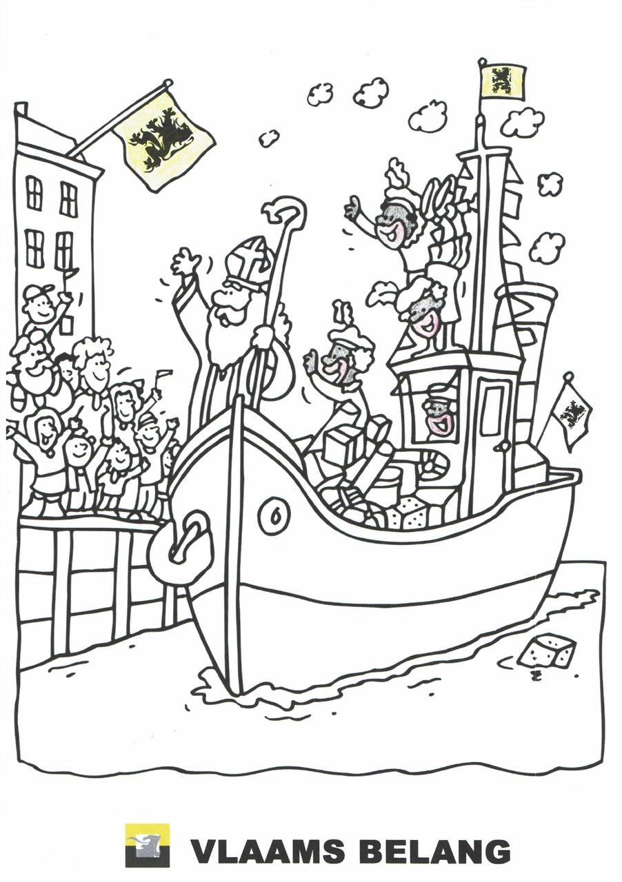 kleurplaat Sint, Piet 2023