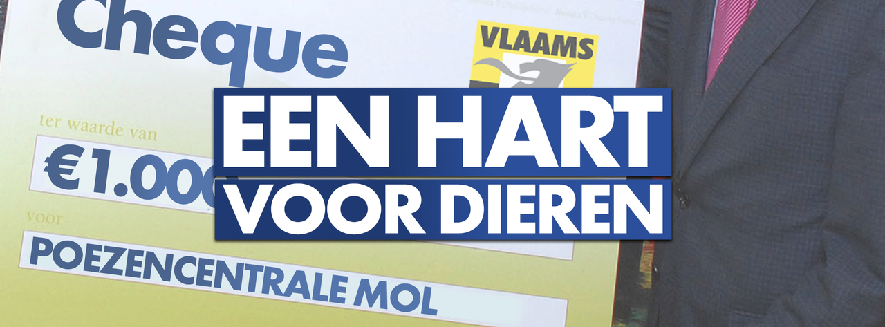 Poezencentrale ontvangt cheque van Vlaams Belang Mol