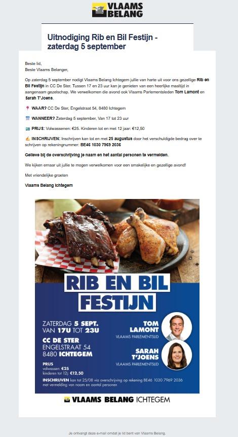 Tweede eetfestijn van de Afdeling Ichtegem