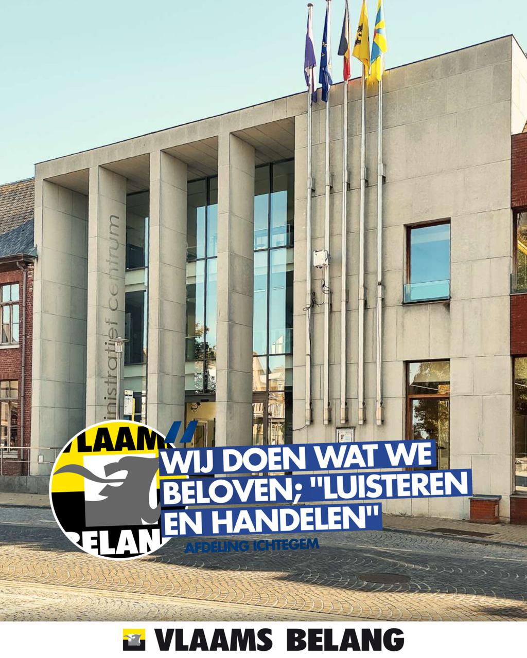 Wij houden woord, het bestuur is er om zijn inwoners bij te staan...niet om ze te kijk te zetten! Vlaams Belang Ichtegem zegt; bezint eer ge begint burgemeester!