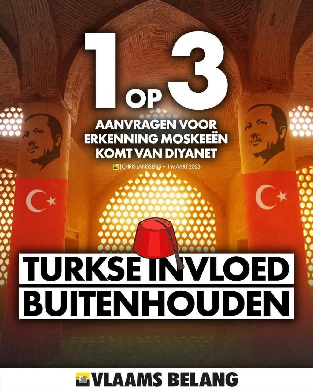 LIERSE N-VA EN OPEN VLD KEUREN ERKENNING DIYANET-MOSKEE GOED