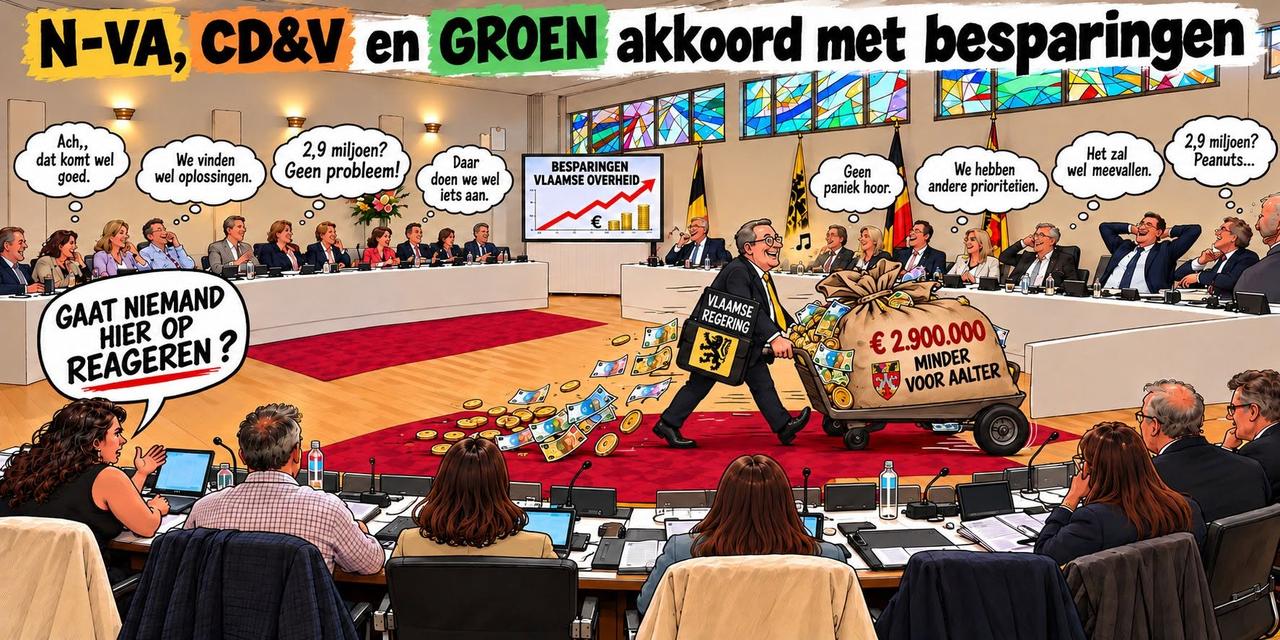 Gemeente verliest 2,9 miljoen euro door Vlaamse besparingen maar geen vuiltje aan de lucht voor CD&V, N-VA en Groen.