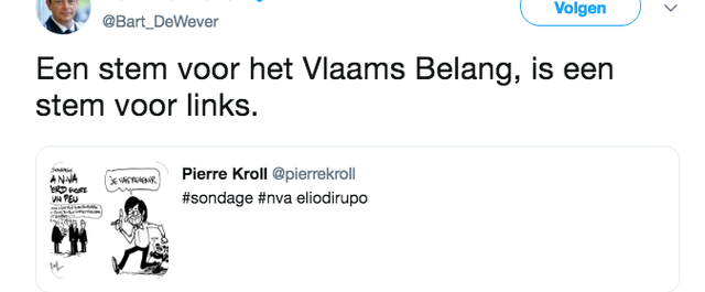 Stemmen voor VB is stemmen voor links volgens BDW